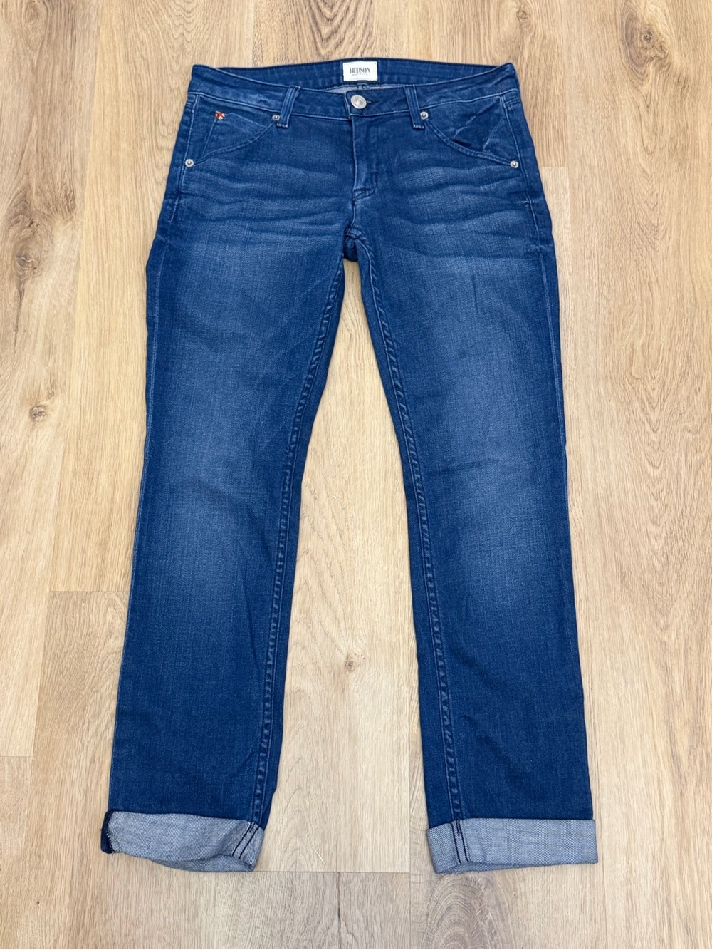 Hudson Bacara Cropped Staight Cuff Jeans